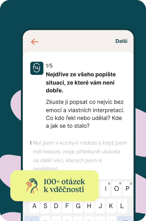 Své pocity si můžete průběžně zapisovat do deníku.